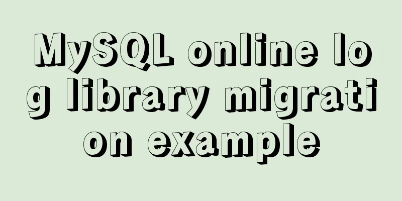 MySQL online log library migration example