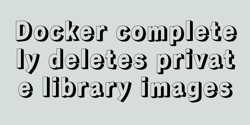 Docker completely deletes private library images