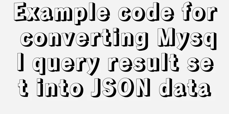 Example code for converting Mysql query result set into JSON data