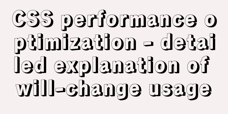 CSS performance optimization - detailed explanation of will-change usage