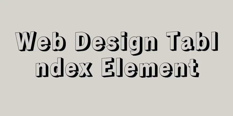 Web Design TabIndex Element