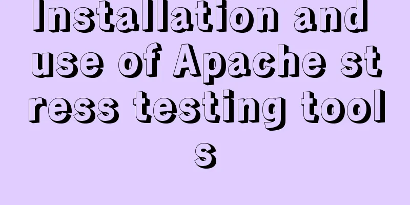 Installation and use of Apache stress testing tools