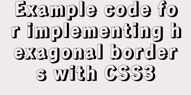Example code for implementing hexagonal borders with CSS3