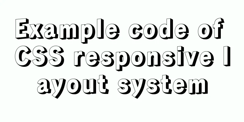 Example code of CSS responsive layout system