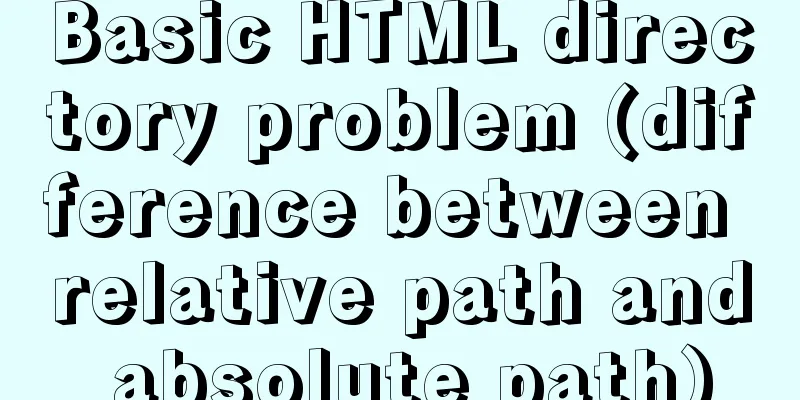 Basic HTML directory problem (difference between relative path and absolute path)