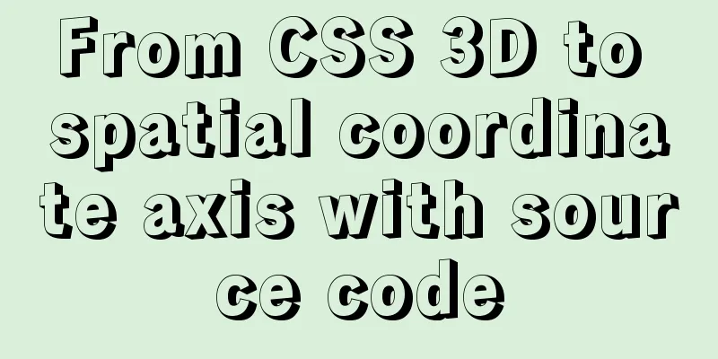 From CSS 3D to spatial coordinate axis with source code
