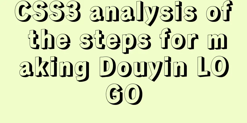 CSS3 analysis of the steps for making Douyin LOGO