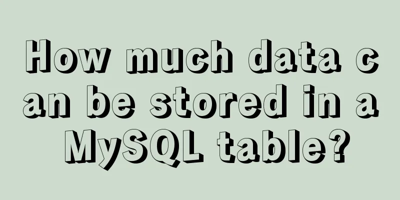 How much data can be stored in a MySQL table?