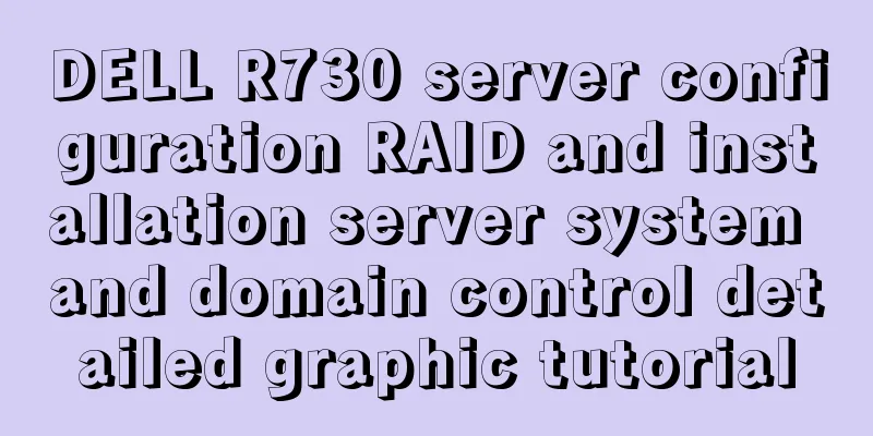 DELL R730 server configuration RAID and installation server system and domain control detailed graphic tutorial