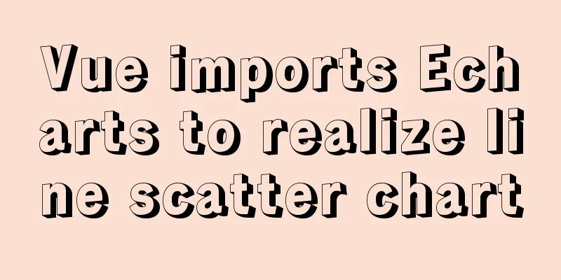 Vue imports Echarts to realize line scatter chart