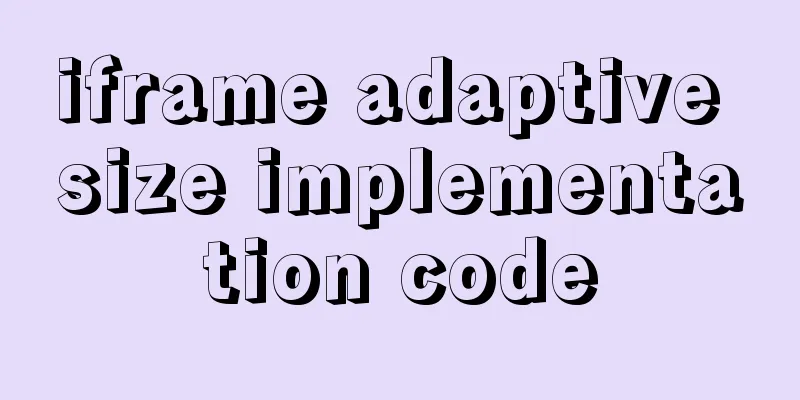 iframe adaptive size implementation code