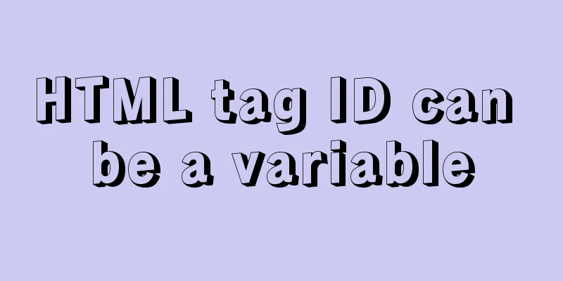 HTML tag ID can be a variable
