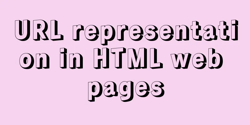 URL representation in HTML web pages
