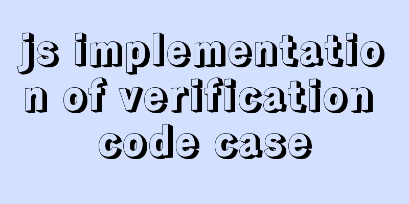 js implementation of verification code case