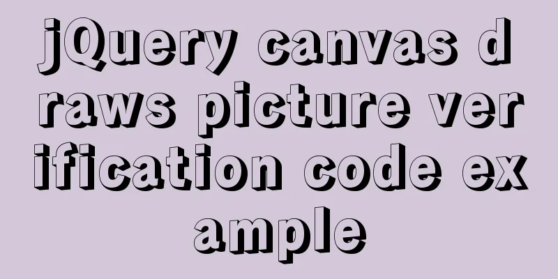 jQuery canvas draws picture verification code example