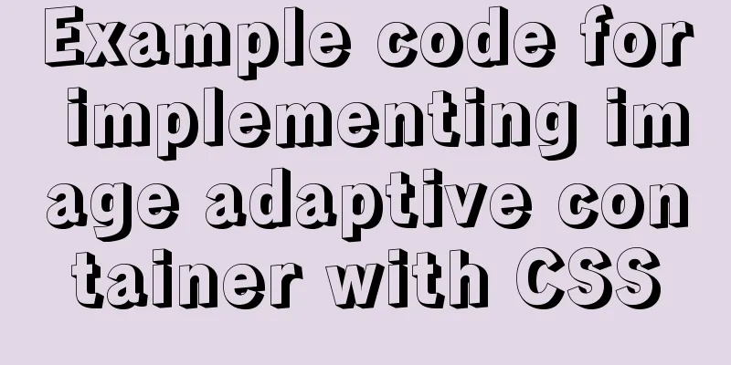 Example code for implementing image adaptive container with CSS