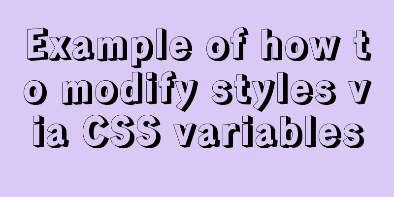 Example of how to modify styles via CSS variables