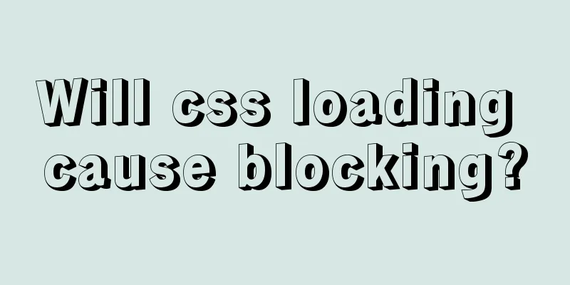 Will css loading cause blocking?