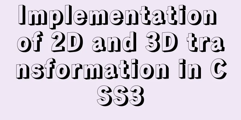 Implementation of 2D and 3D transformation in CSS3