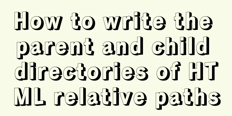 How to write the parent and child directories of HTML relative paths
