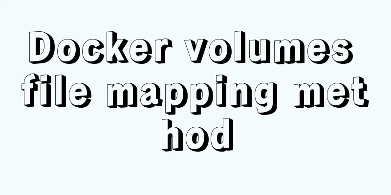 Docker volumes file mapping method