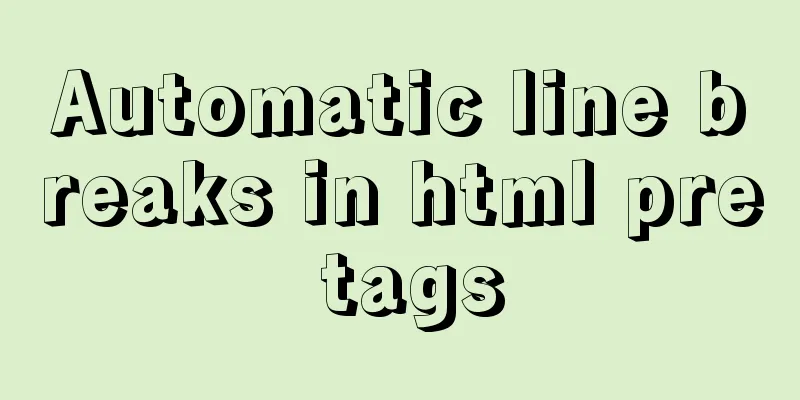 Automatic line breaks in html pre tags