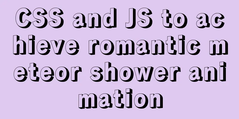 CSS and JS to achieve romantic meteor shower animation