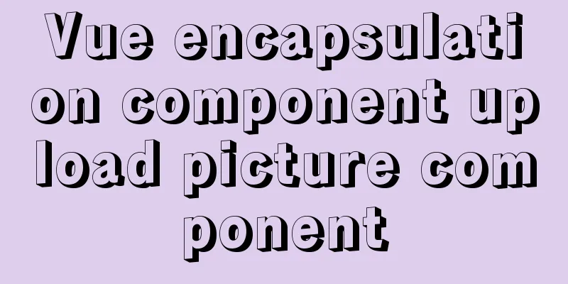 Vue encapsulation component upload picture component