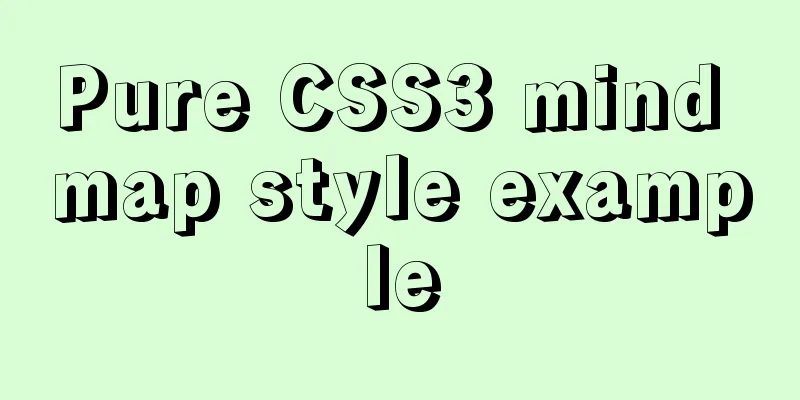 Pure CSS3 mind map style example
