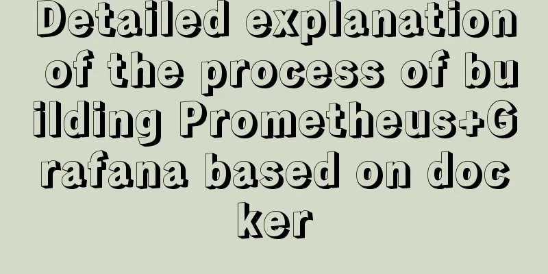 Detailed explanation of the process of building Prometheus+Grafana based on docker
