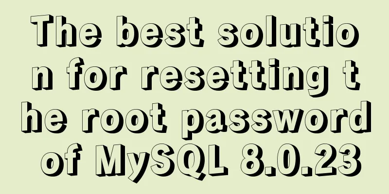 The best solution for resetting the root password of MySQL 8.0.23