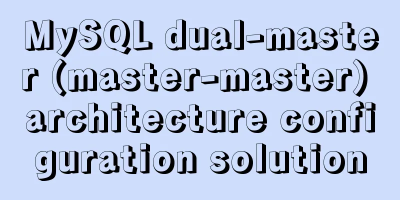 MySQL dual-master (master-master) architecture configuration solution
