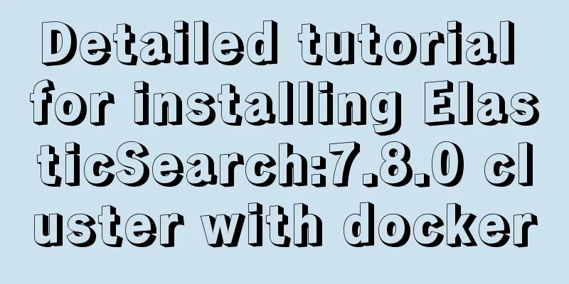 Detailed tutorial for installing ElasticSearch:7.8.0 cluster with docker