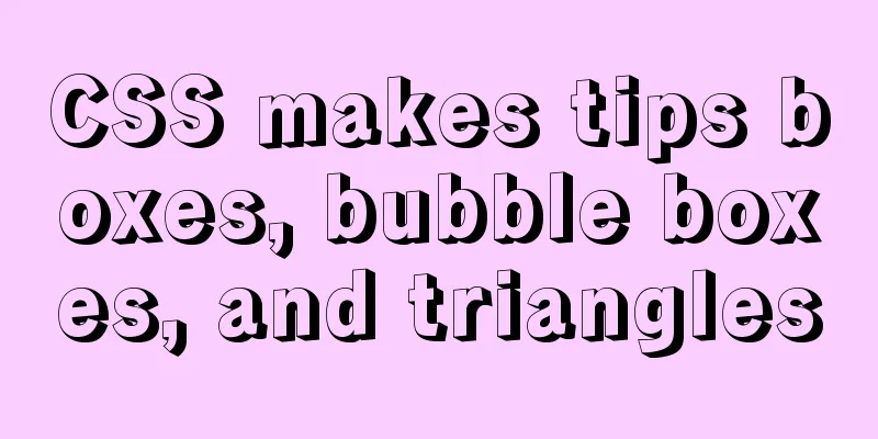 CSS makes tips boxes, bubble boxes, and triangles