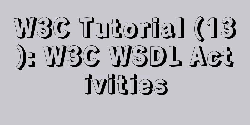 W3C Tutorial (13): W3C WSDL Activities