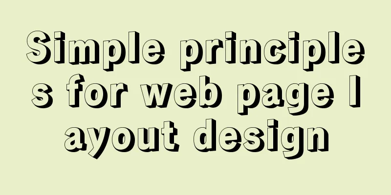 Simple principles for web page layout design