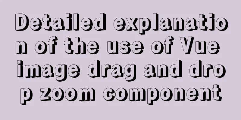 Detailed explanation of the use of Vue image drag and drop zoom component