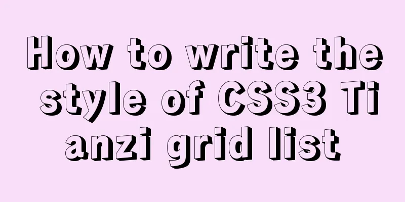 How to write the style of CSS3 Tianzi grid list