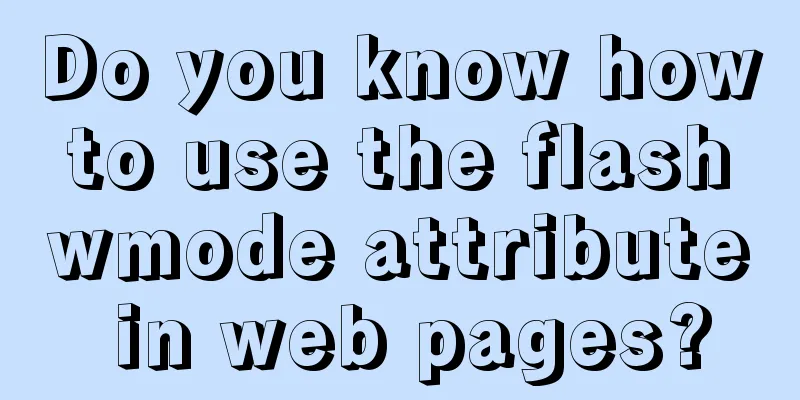 Do you know how to use the flash wmode attribute in web pages?