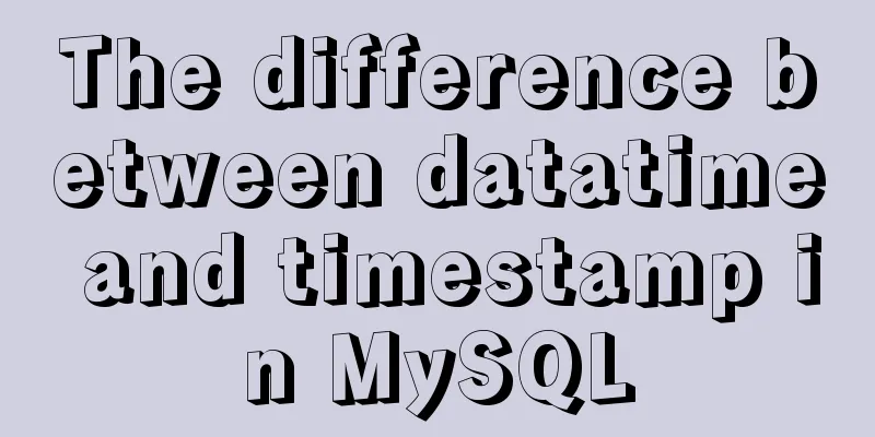 The difference between datatime and timestamp in MySQL