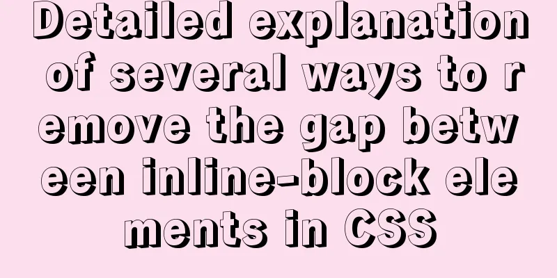 Detailed explanation of several ways to remove the gap between inline-block elements in CSS