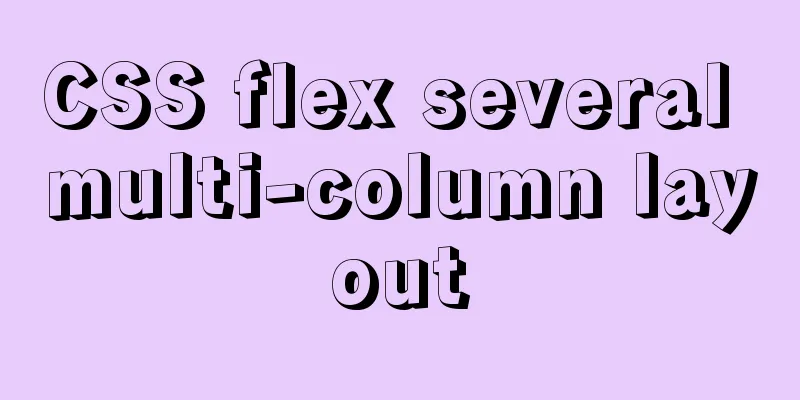 CSS flex several multi-column layout