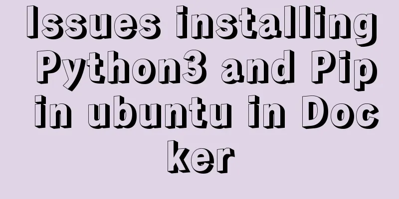Issues installing Python3 and Pip in ubuntu in Docker