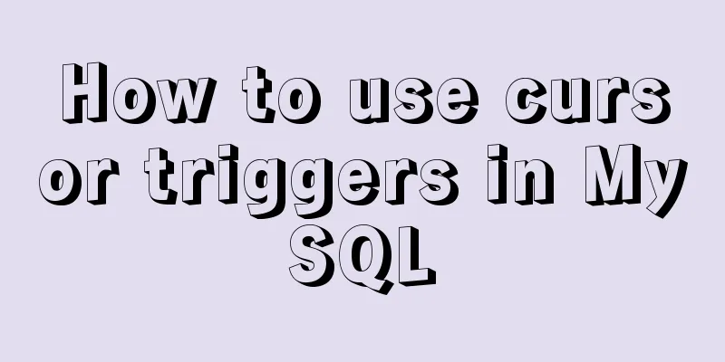 How to use cursor triggers in MySQL