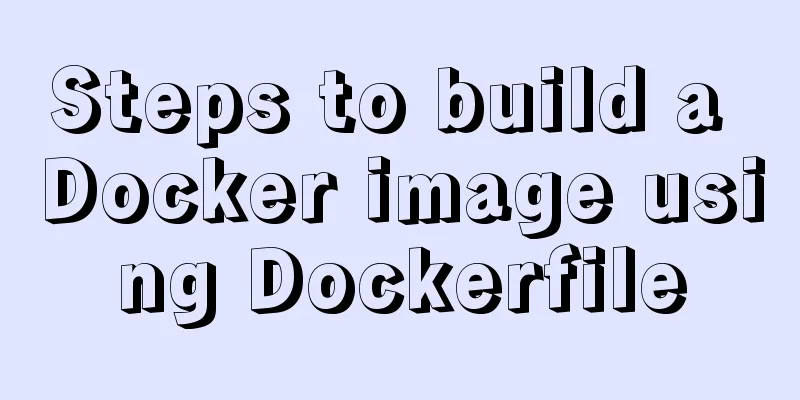 Steps to build a Docker image using Dockerfile