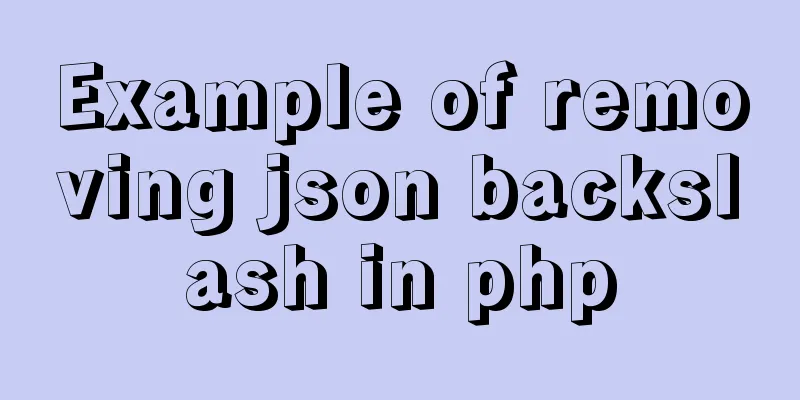 Example of removing json backslash in php