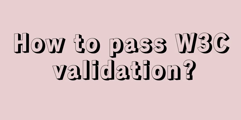 How to pass W3C validation?