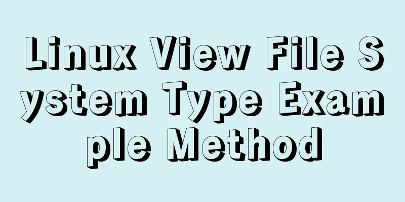 Linux View File System Type Example Method