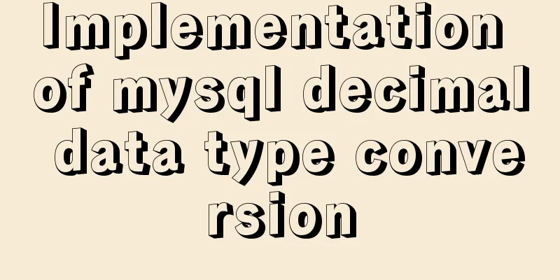 Implementation of mysql decimal data type conversion