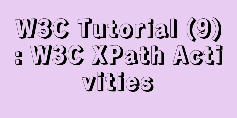 W3C Tutorial (9): W3C XPath Activities